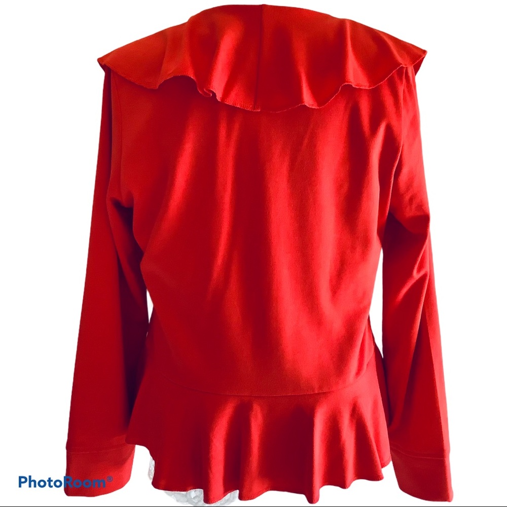 Fever Redish Orange Ruffle Jacket - Picture 4 of 6